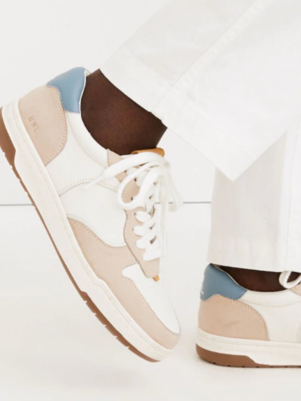 Madewell Court Sneakers in Neutral Leather and Suede